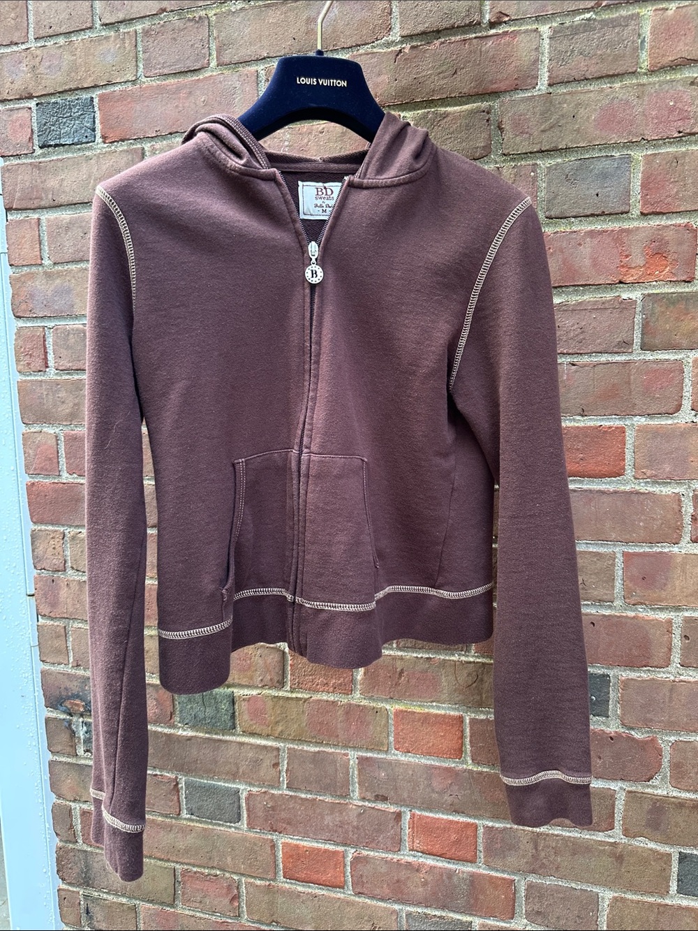 Bella Dahl Mauve Brown Half-Zip Sweatshirt